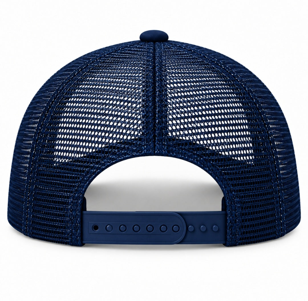 Stay Godly Navy Blue Trucker Hat – Christian Faith Snapback Cap 

Featuring vibrant yellow script
