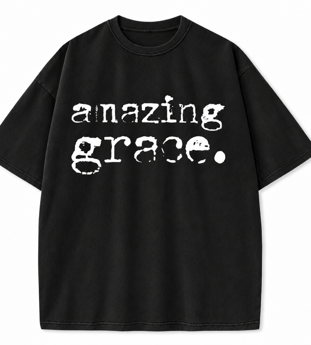 Amazing Grace Vintage Washed Christian T-Shirt