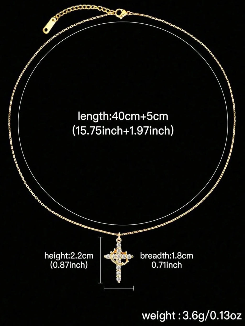 Crown Cross Necklace