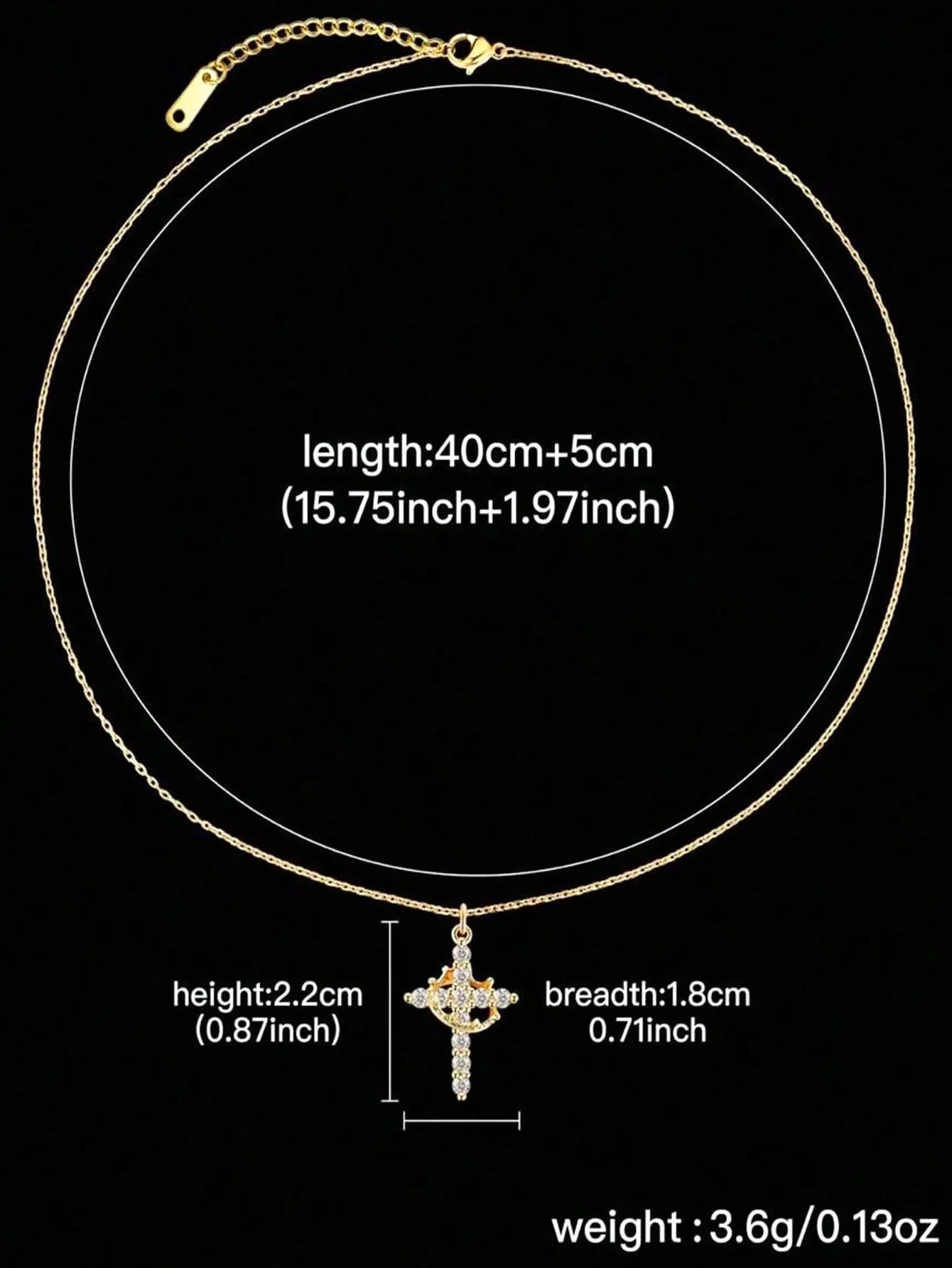 Crown Cross Necklace