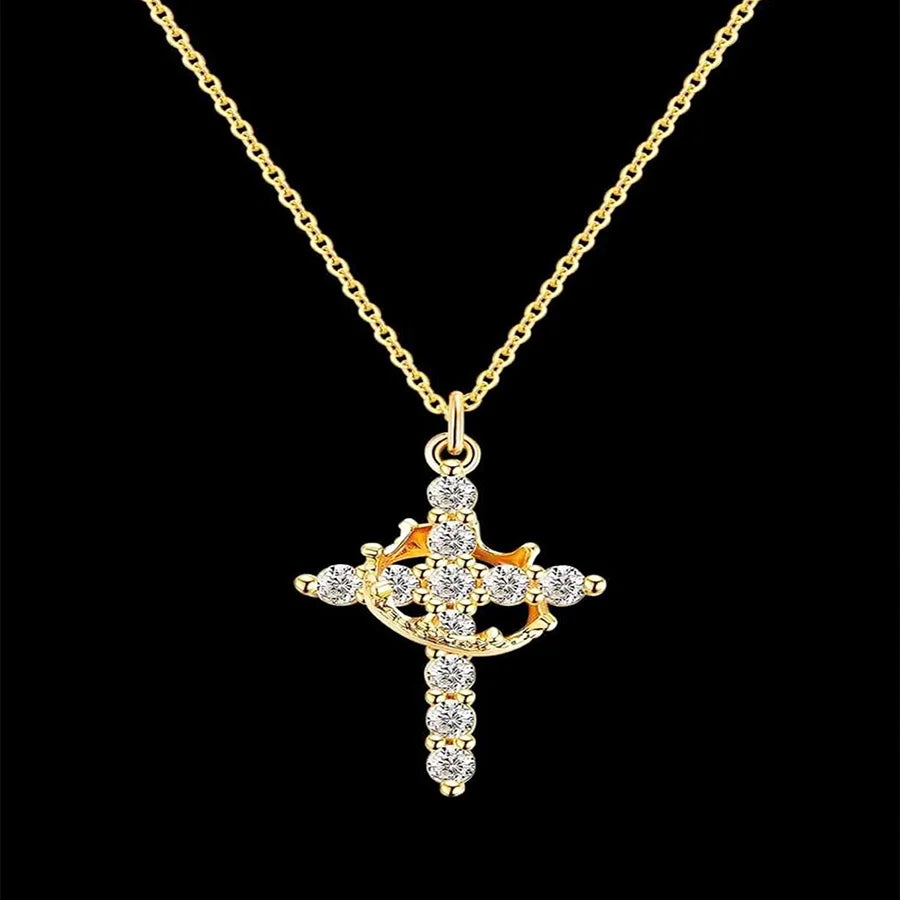 Crown Cross Necklace