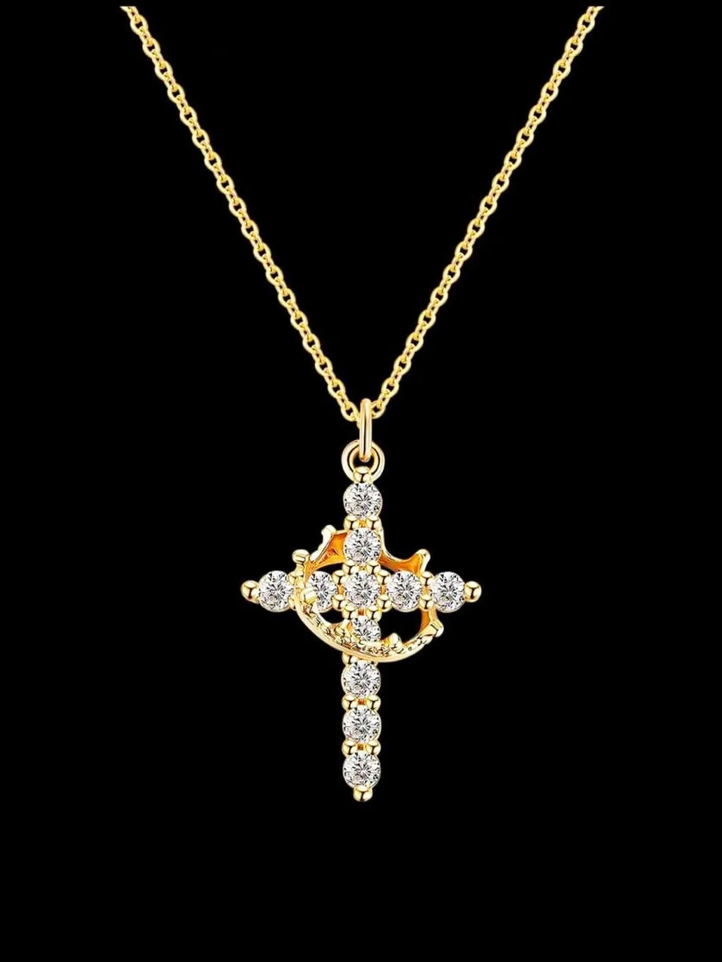 Crown Cross Necklace