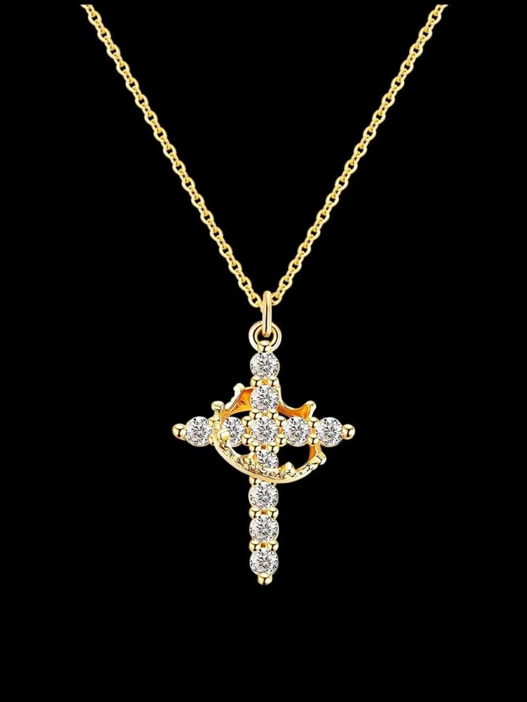 Crown Cross Necklace