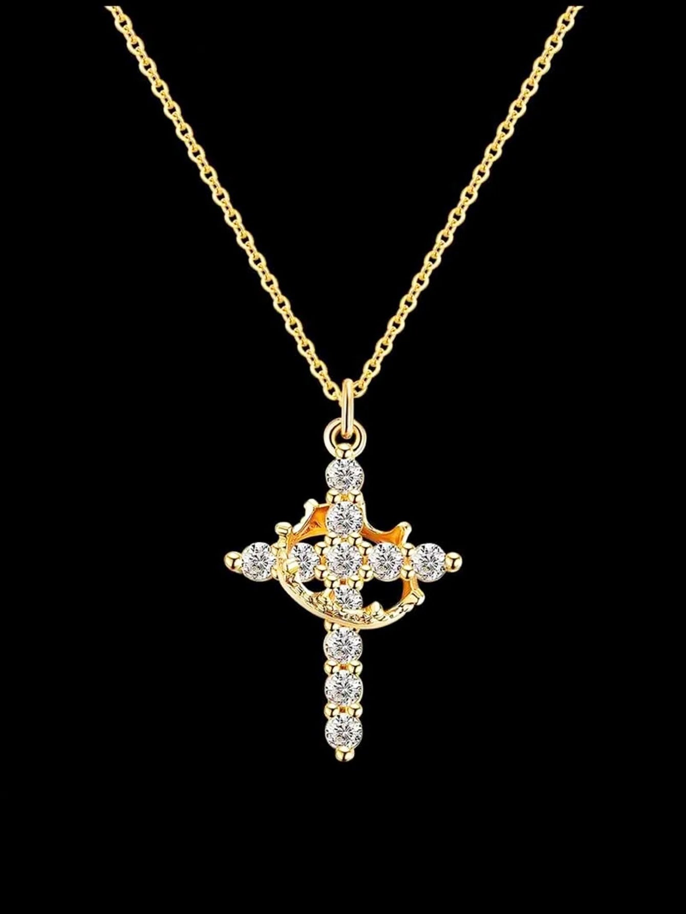 Crown Cross Necklace