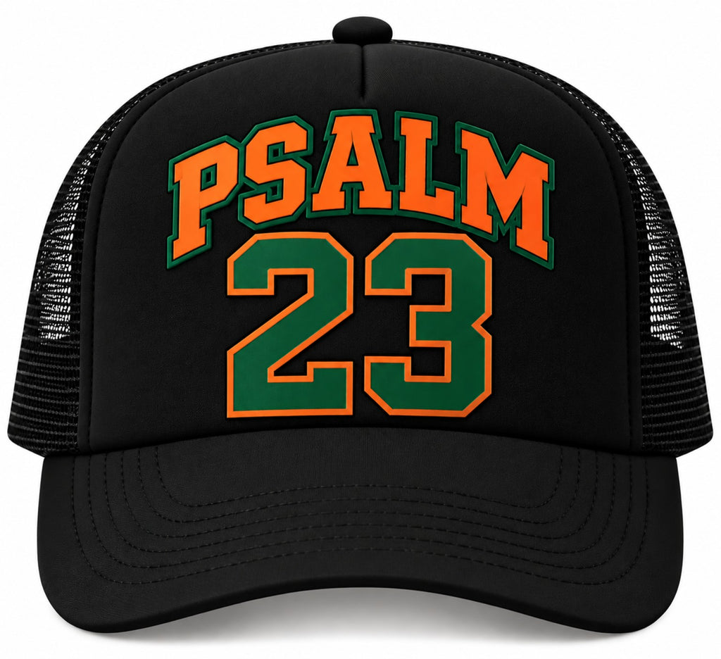 Psalm 23 Christian Trucker Hat – Faith Looks Good on You
