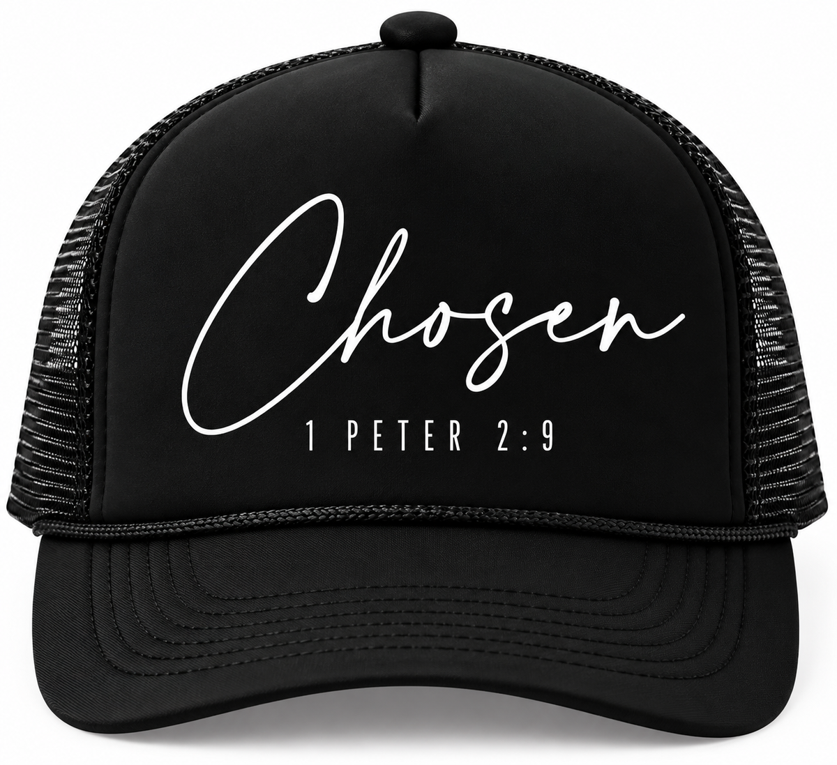 Chosen Christian Foam Trucker Hat – 1 Peter 2:9 | Faith-Based Snapback | Gospel Wear Co.