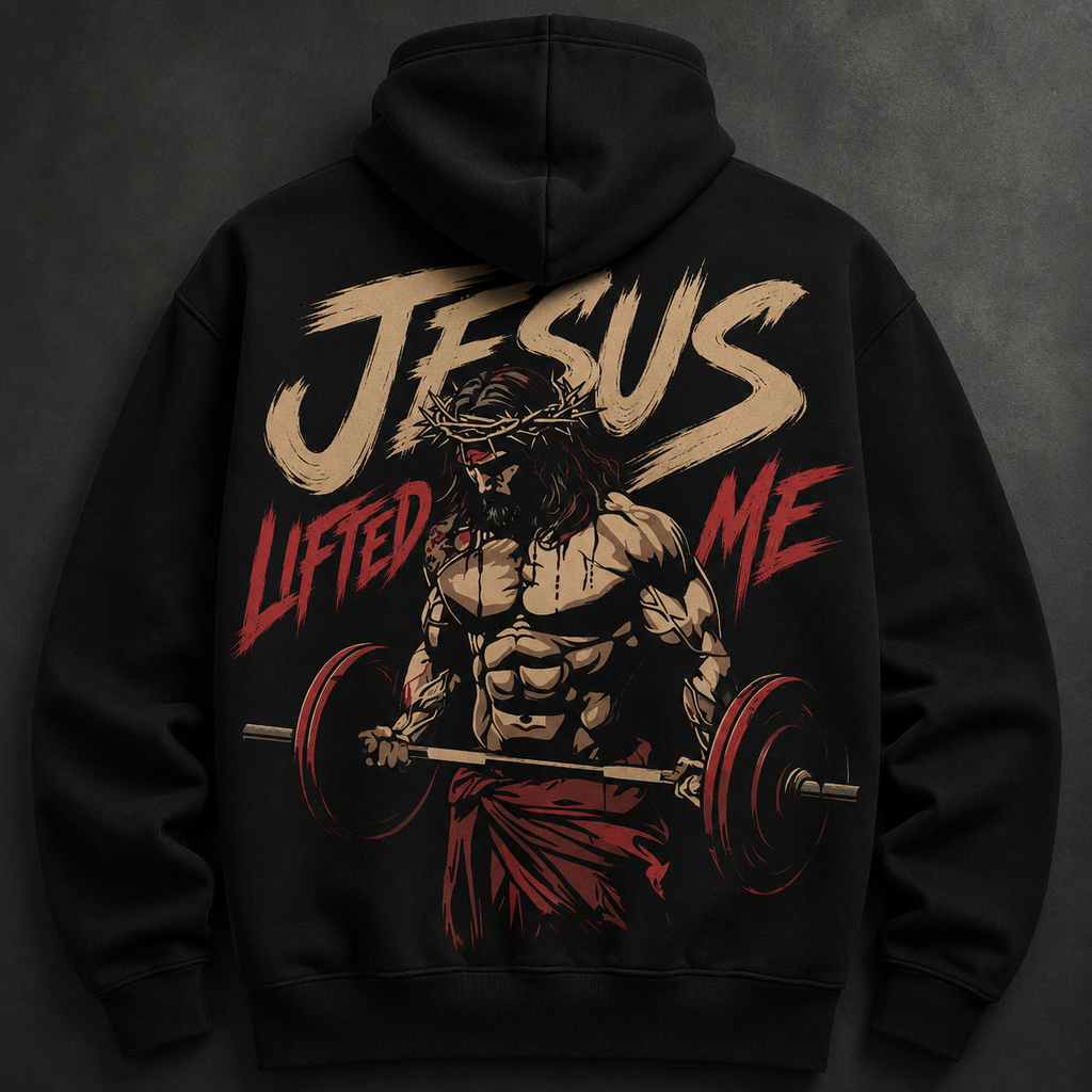 Jesus Lifted Me Gym Hoodie