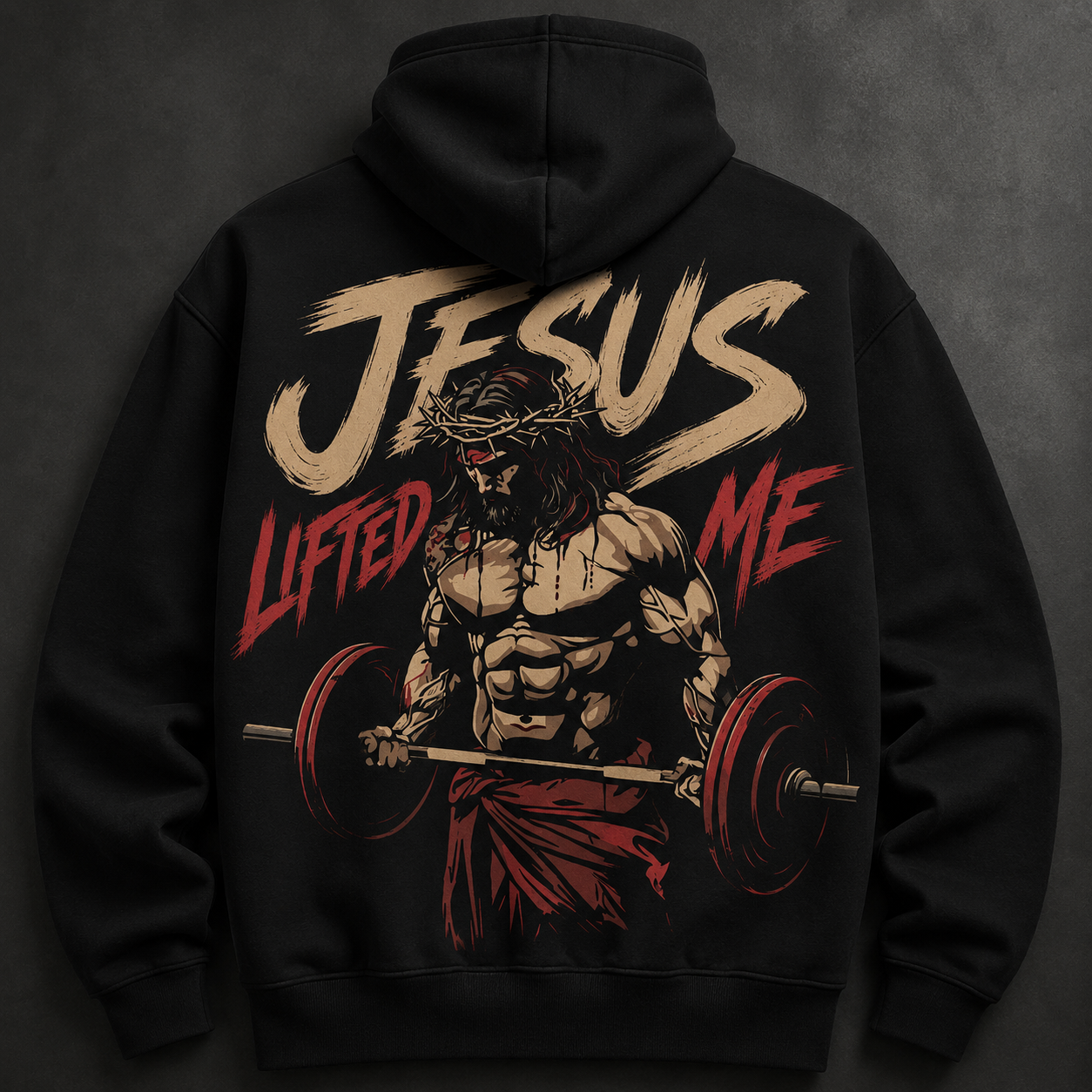 Jesus Lifted Me Gym Hoodie