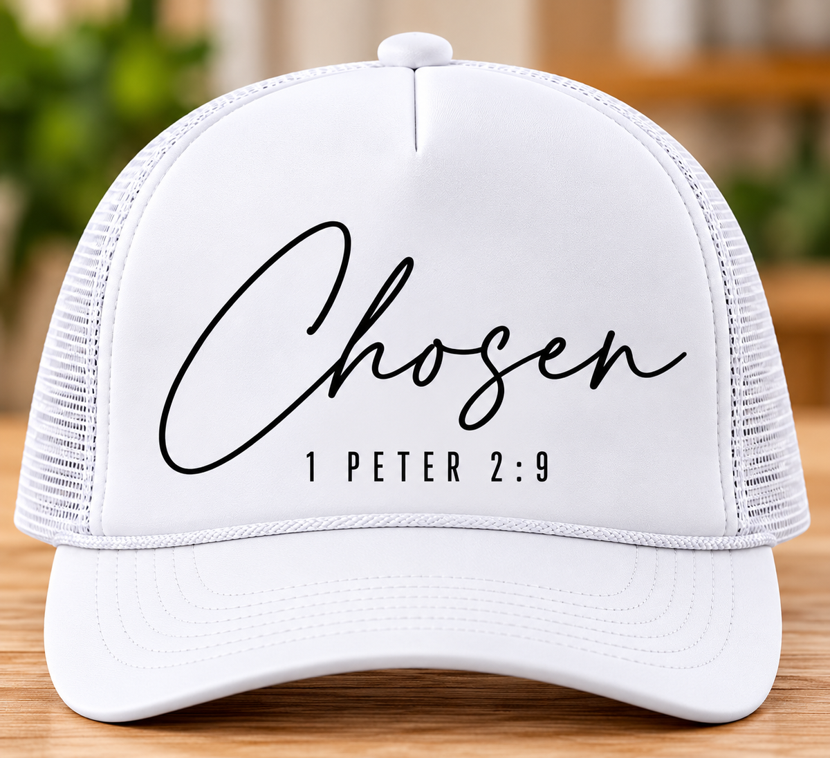 Chosen Christian Foam Trucker Hat – 1 Peter 2:9 | Faith-Based Snapback | Gospel Wear Co.