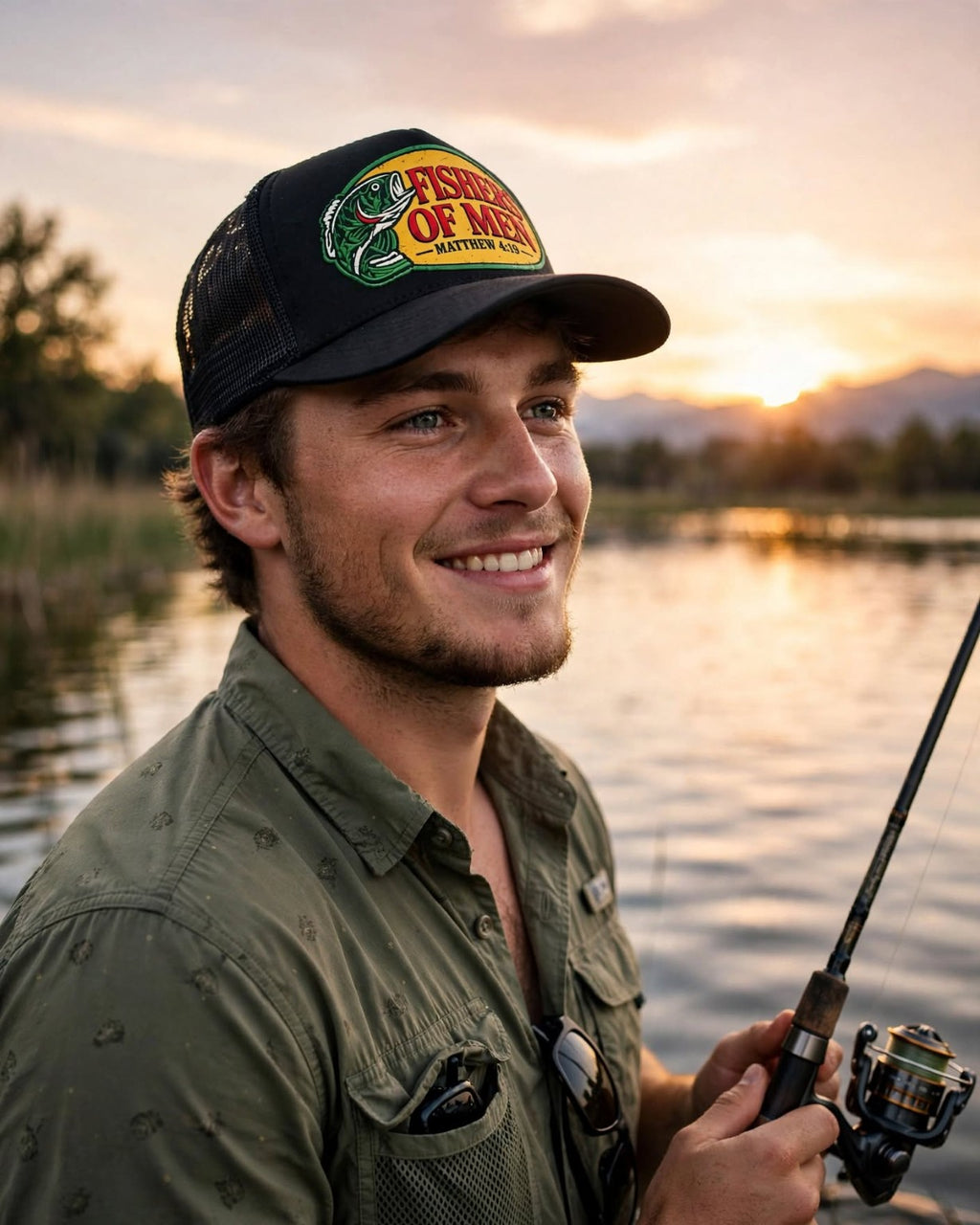 Fishers of Men Christian Trucker Hat – Matthew 4:19