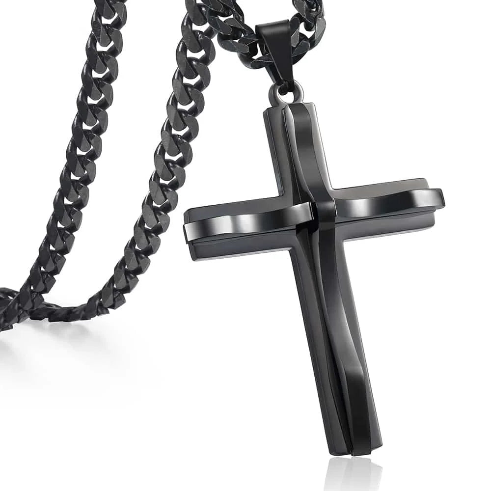 Silver Cross Pendant Necklace