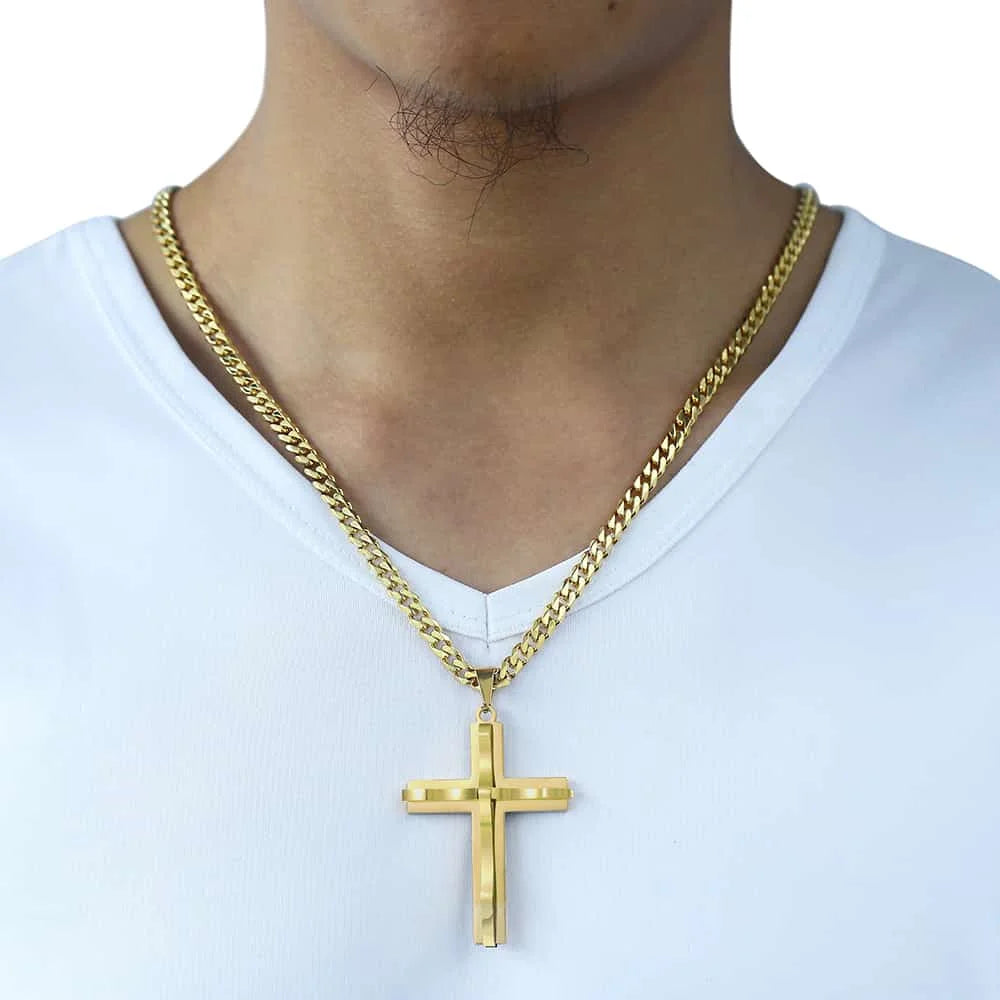 Silver Cross Pendant Necklace