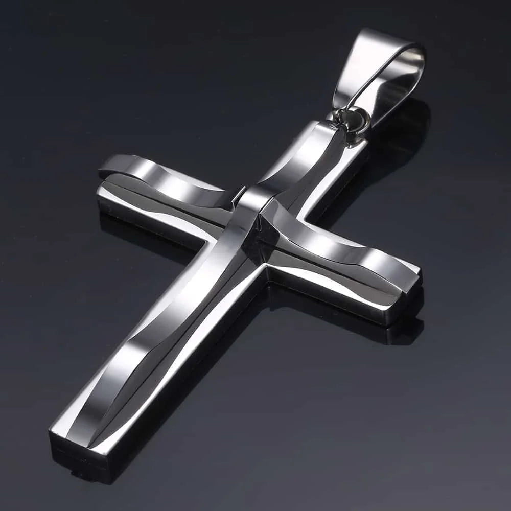 Silver Cross Pendant Necklace