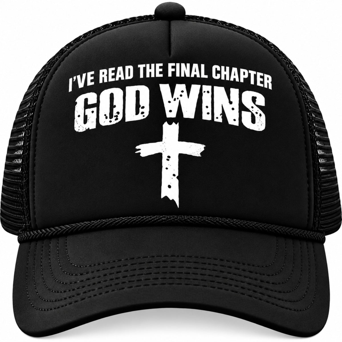 God Wins Christian Trucker Hat