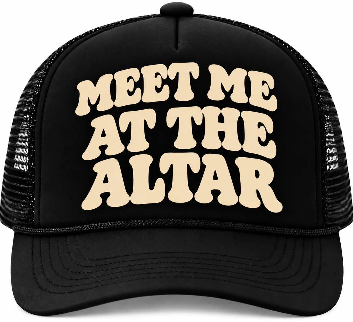 Meet Me at the Altar Foam Trucker Hat – Christian Faith Statement Cap | Gospel Wear Co.