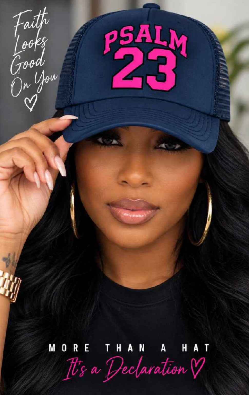 Psalm 23 Christian Trucker Hat – Faith Looks Good on You