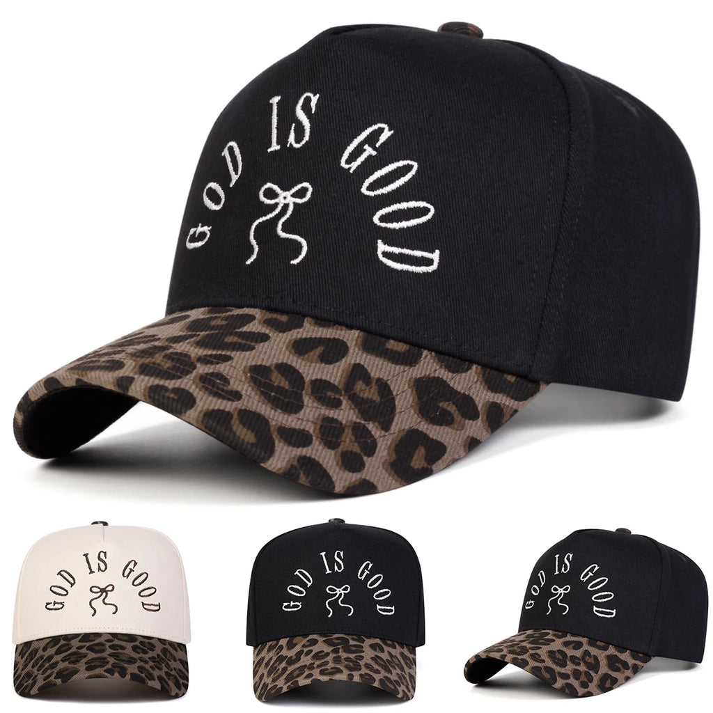GOD IS GOOD Animal Print Baseball Cap