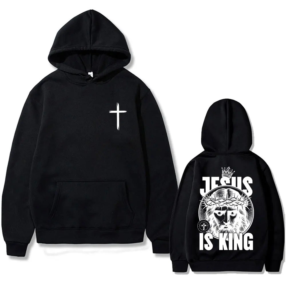 Christian Jesus Is King Graphic Hoodie