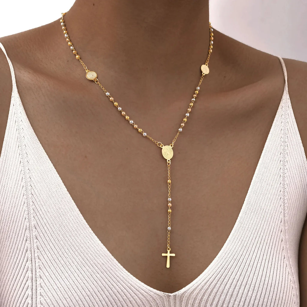 Rosary Cross Necklace