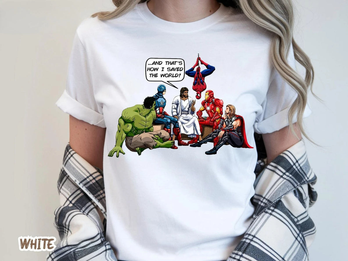 Men's Christian Jesus Saved The World  Tee