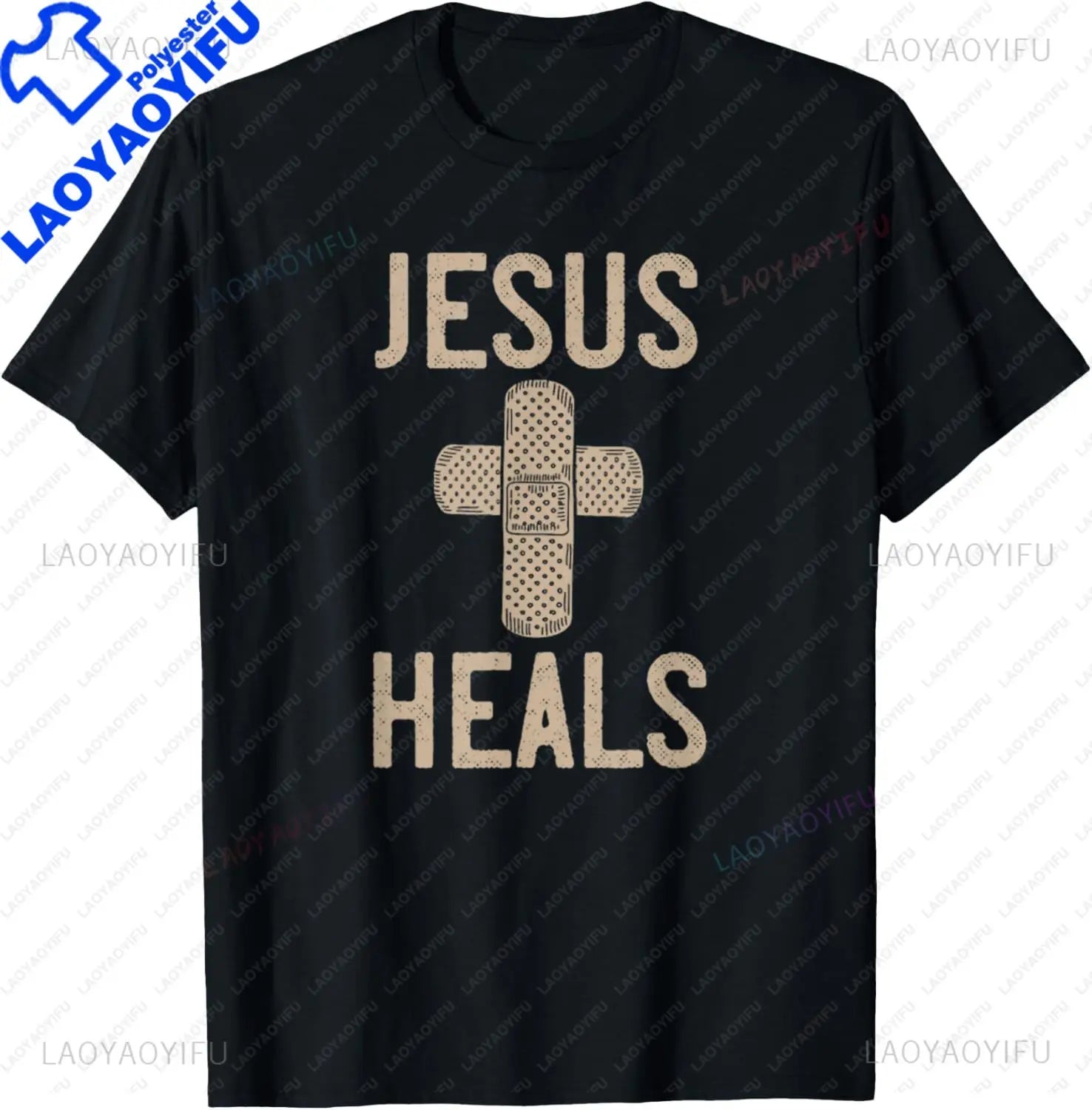 Jesus Heals Band Aid Cross T-Shirt