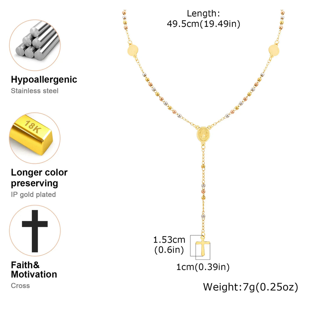 Rosary Cross Necklace