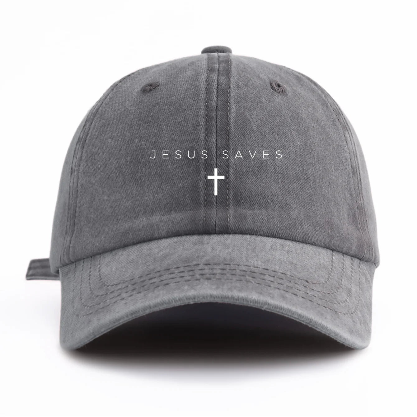JESUS SAVES Washed Baseball Cap