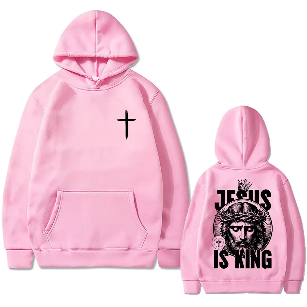 Christian Jesus Is King Graphic Hoodie