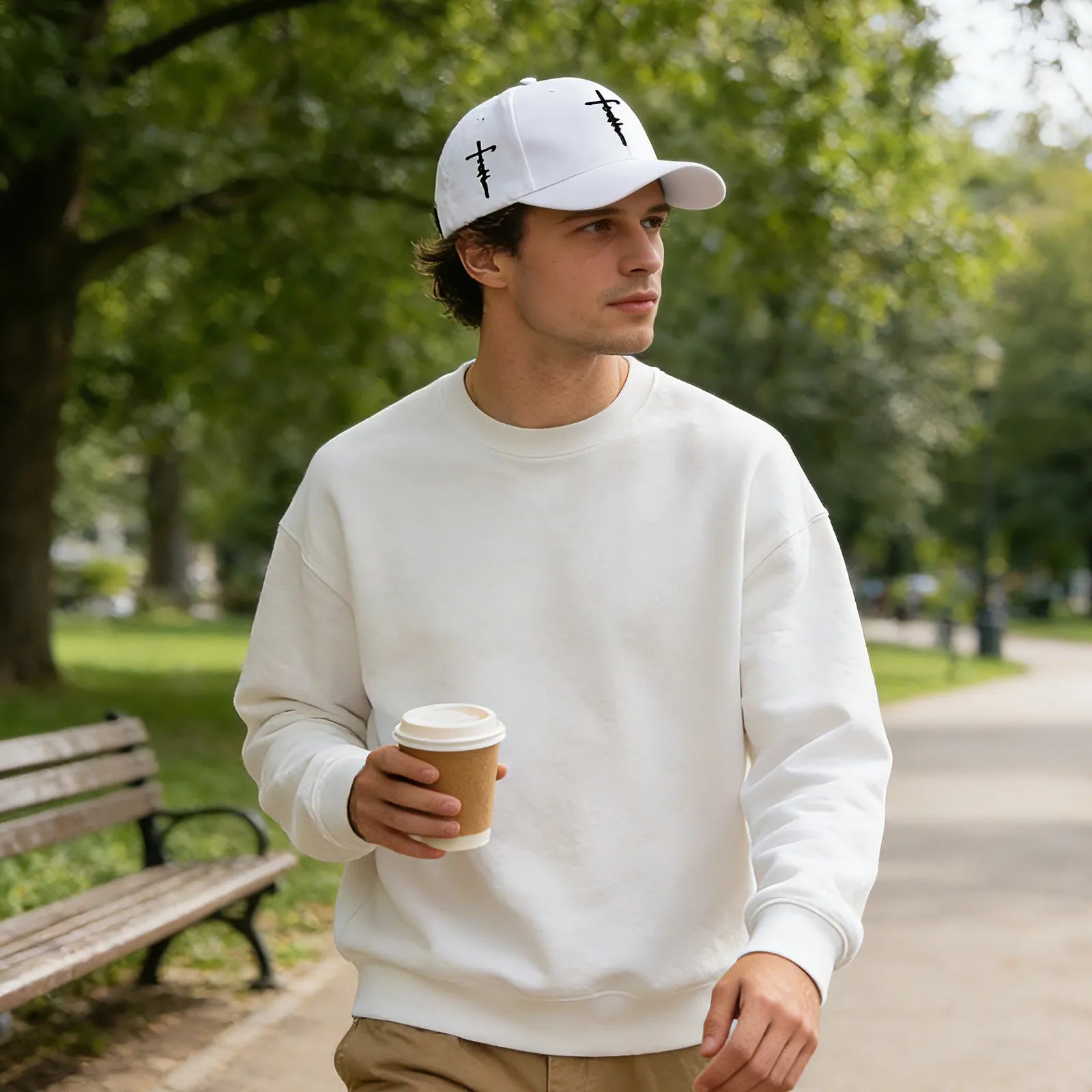 Cross Embroidered Cap