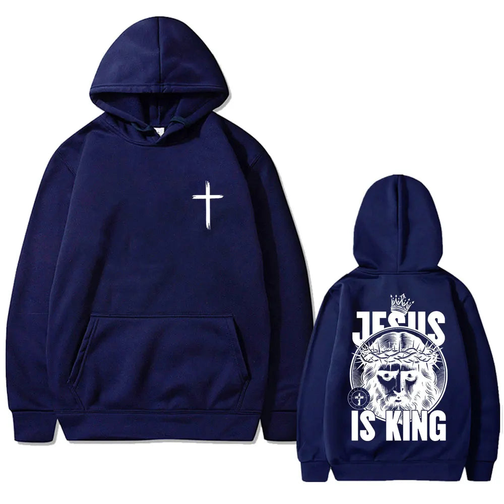 Christian Jesus Is King Graphic Hoodie