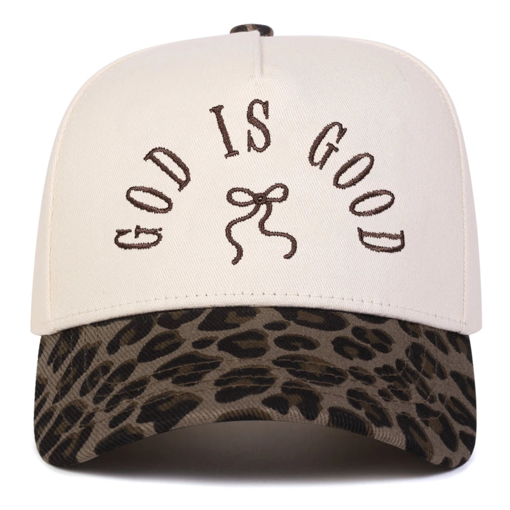 GOD IS GOOD Animal Print Baseball Cap