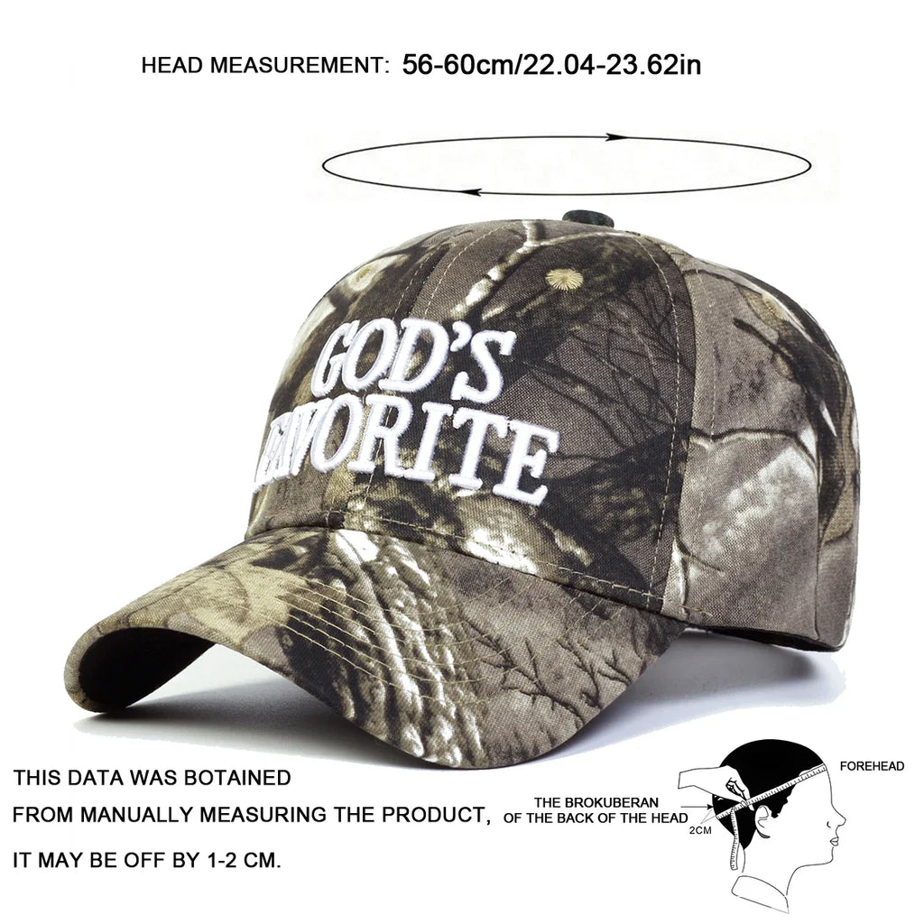 GOD'S FAVORITE Camo Baseball Cap