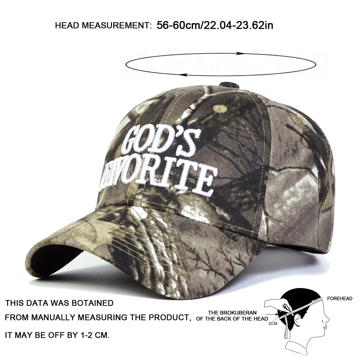 GOD'S FAVORITE Camo Baseball Cap