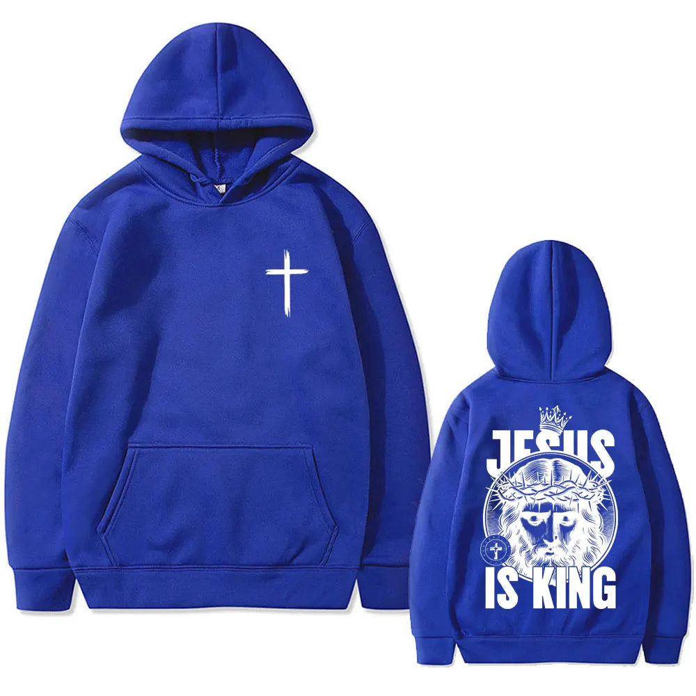 Christian Jesus Is King Graphic Hoodie