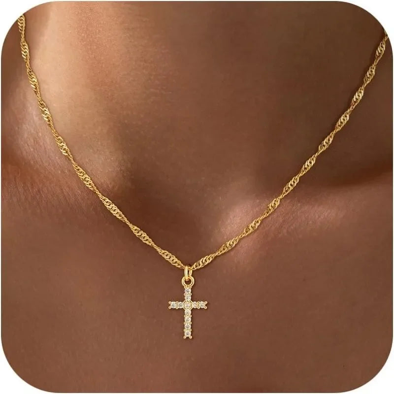 Gold Cross Necklace