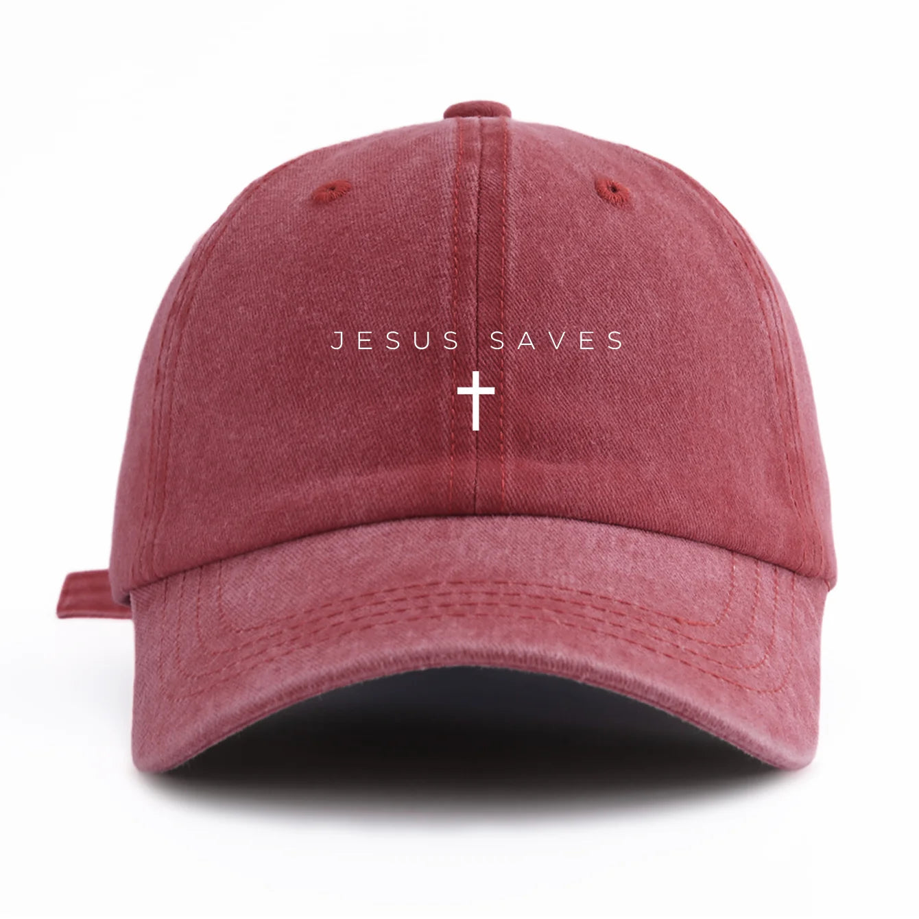 JESUS SAVES Washed Baseball Cap