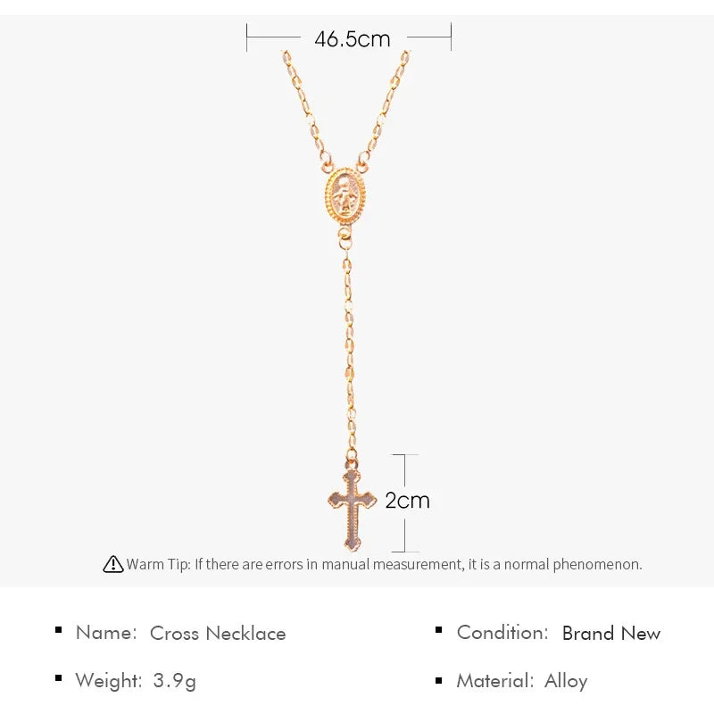Cross Rosary Necklace