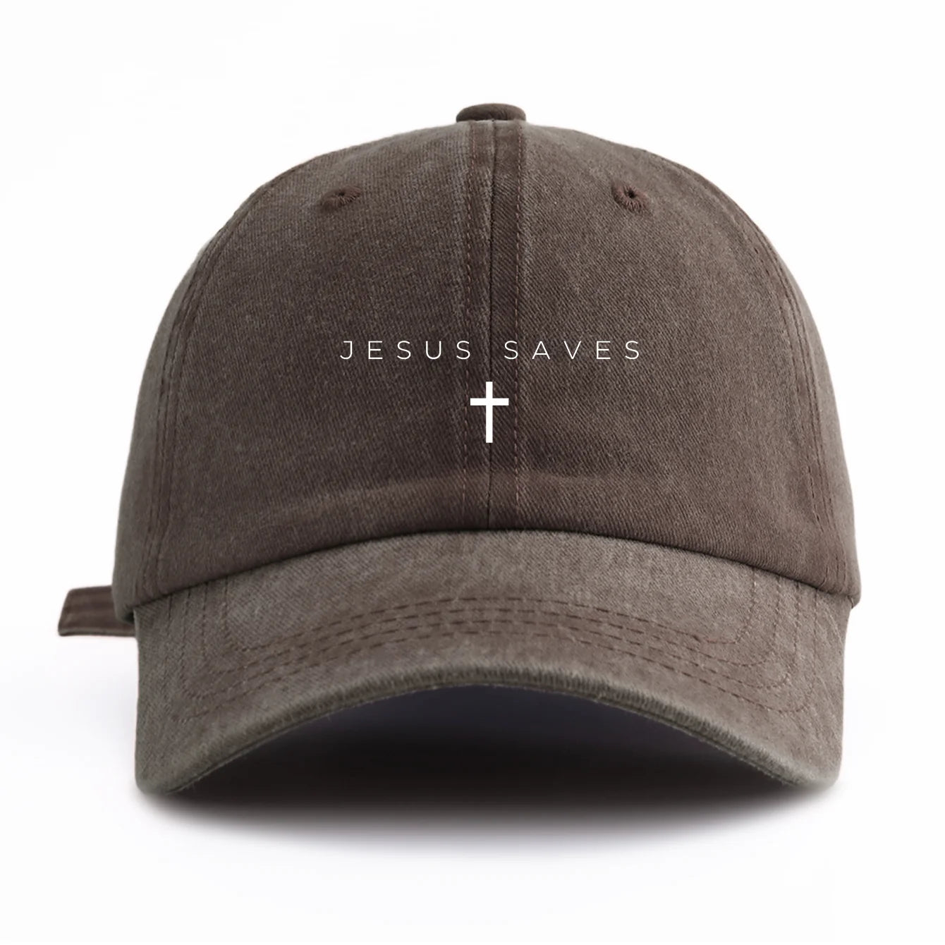 JESUS SAVES Washed Baseball Cap