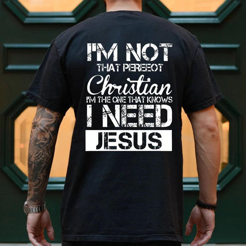 I Need Jesus Back Print Tee