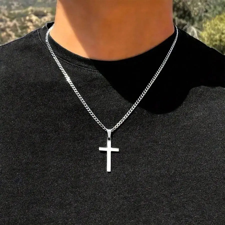 Men's Cross Pendant Necklace