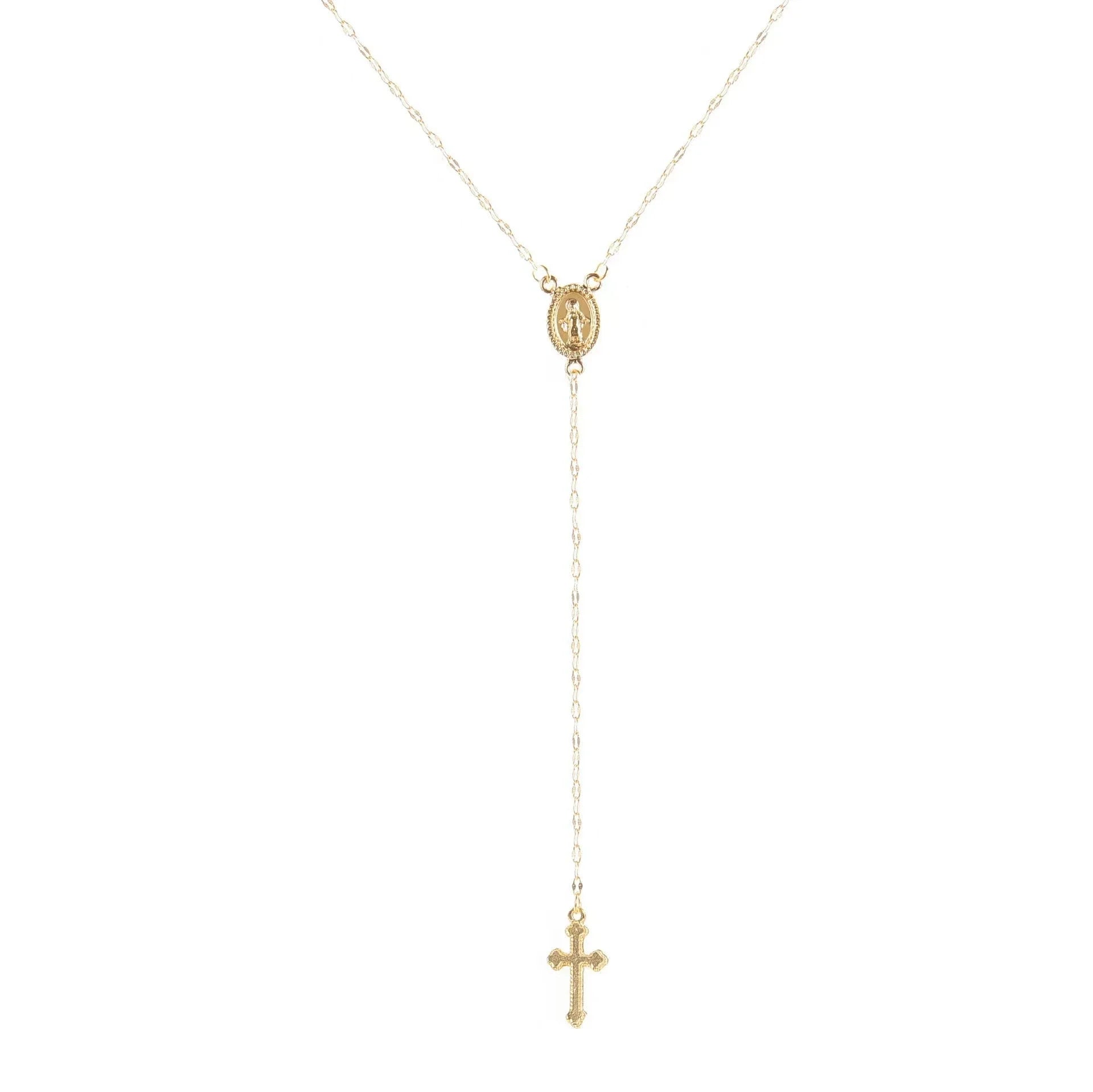 Cross Rosary Necklace
