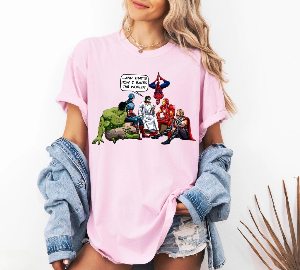 Men's Christian Jesus Saved The World  Tee