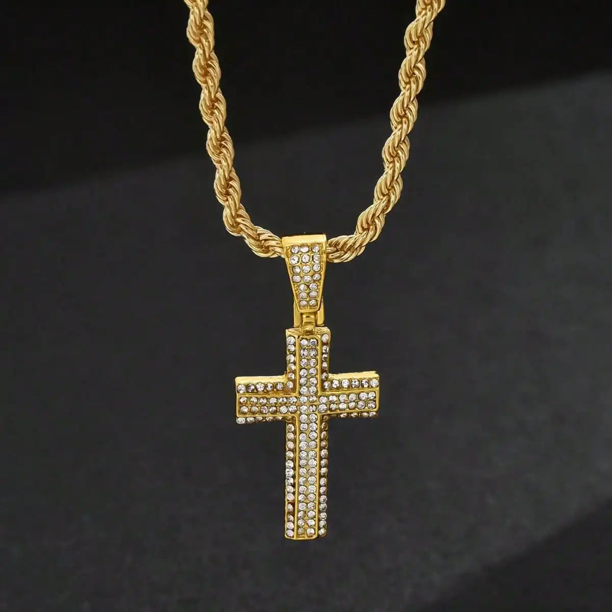 Gold Cross Pendant Necklace