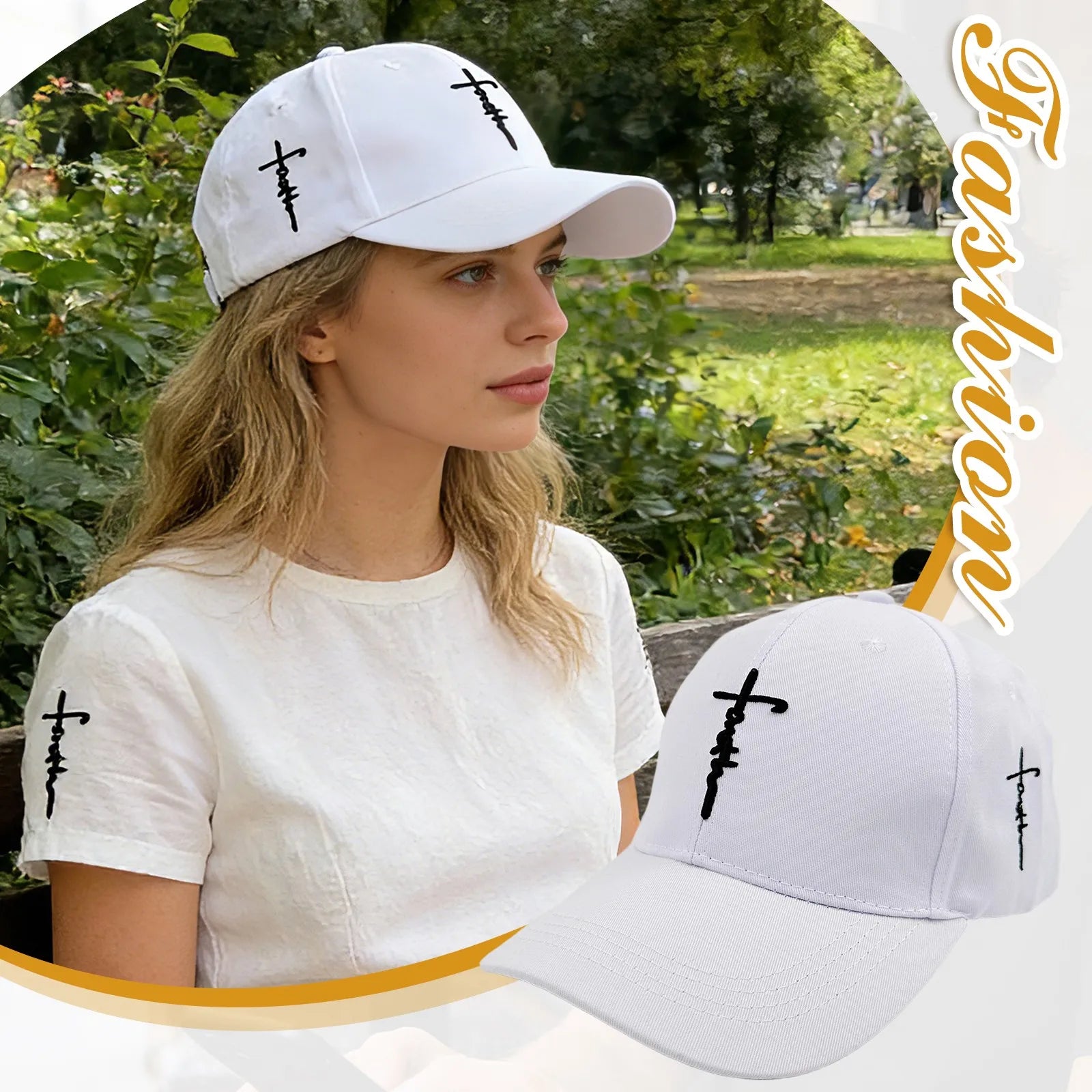 Cross Embroidered Cap