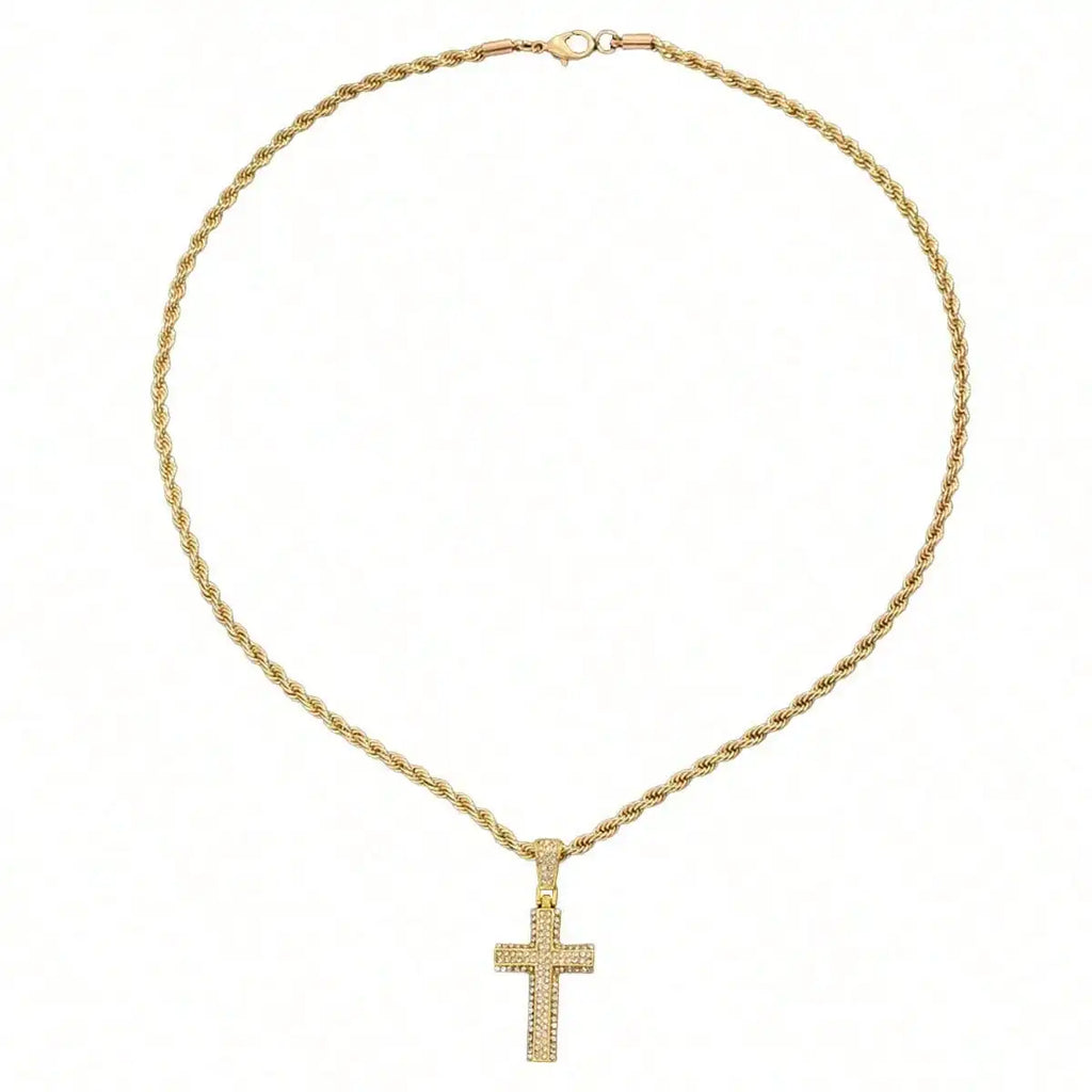 Gold Cross Pendant Necklace