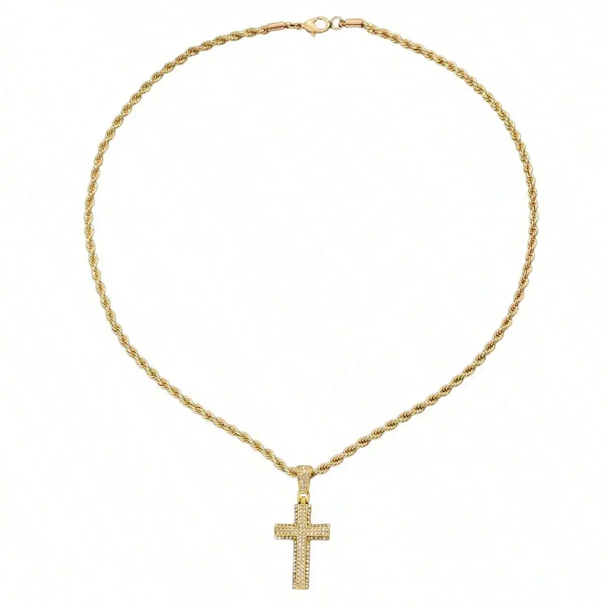 Gold Cross Pendant Necklace