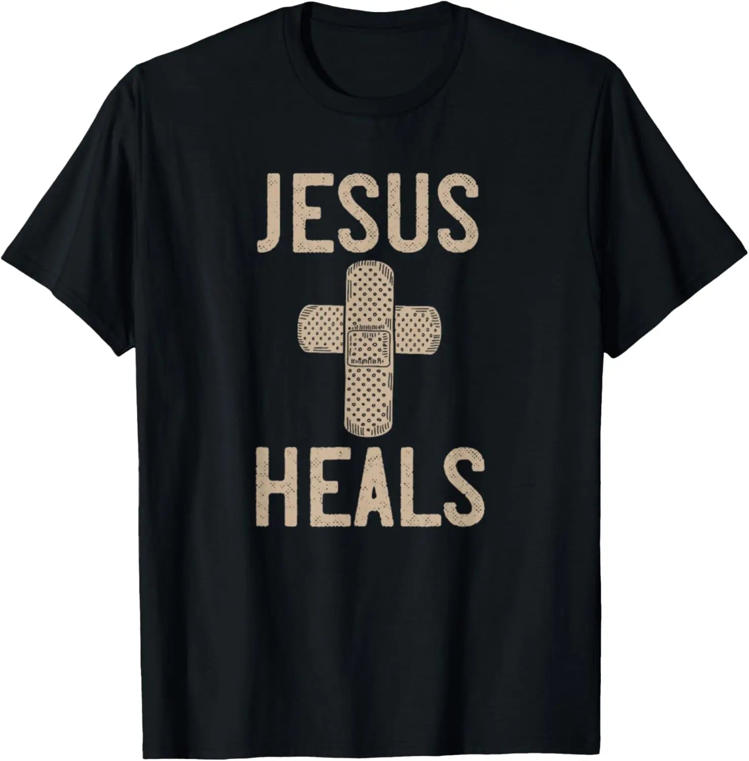 Jesus Heals Band Aid Cross T-Shirt