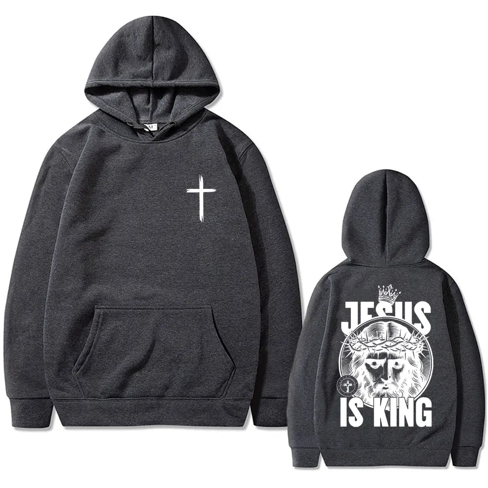 Christian Jesus Is King Graphic Hoodie