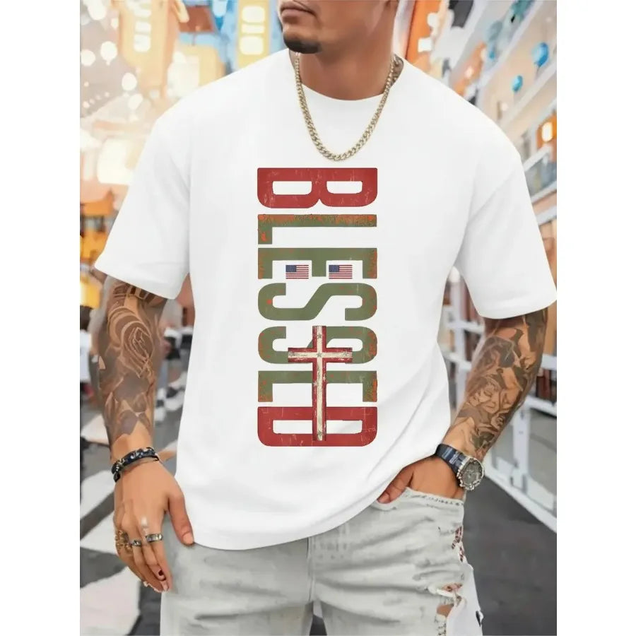 Blessed Cross Flag Tee