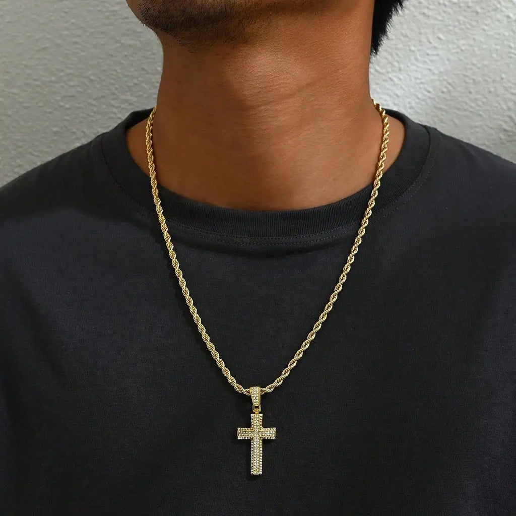 Gold Cross Pendant Necklace